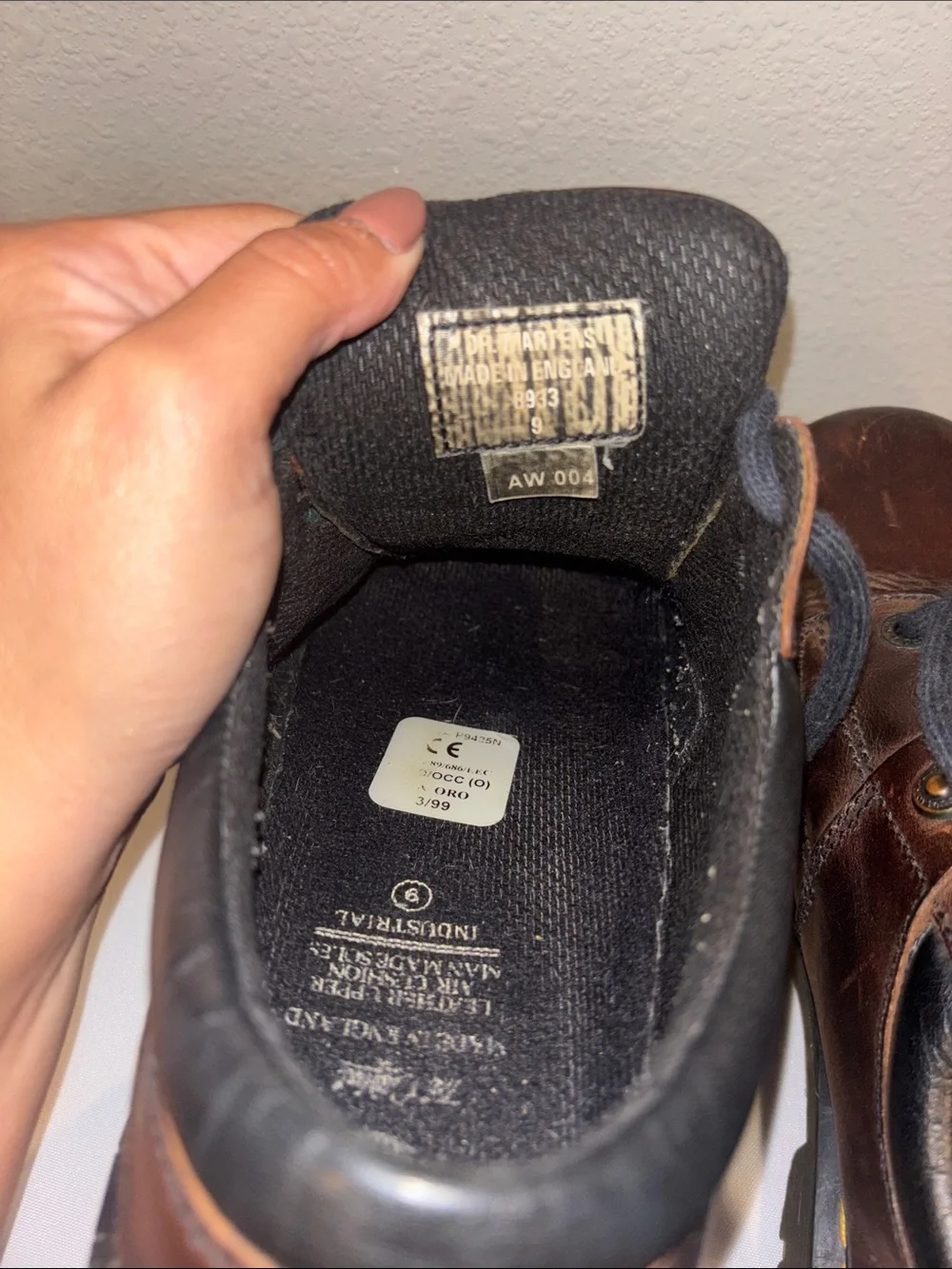 Vintage Dr. Martens 8933 Industrial Brown Men’s UK 9/US 10 Made In England